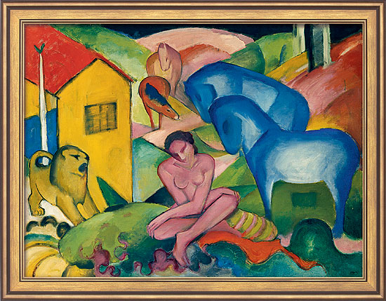 Franz Marc: Bild 'Traum' (1912), gerahmt