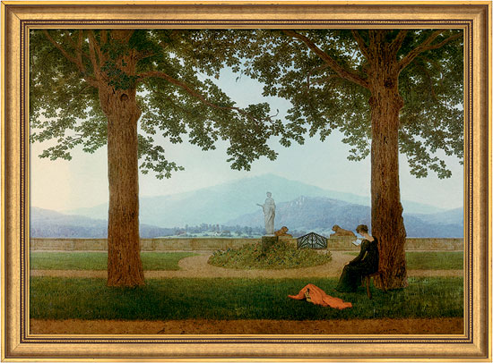 Caspar David Friedrich: Bild 'Gartenterrasse', gerahmt
