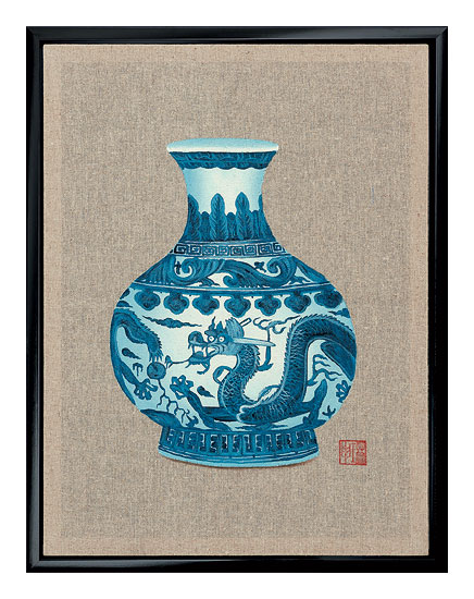 Shen Lin: Bild 'Vase', gerahmt