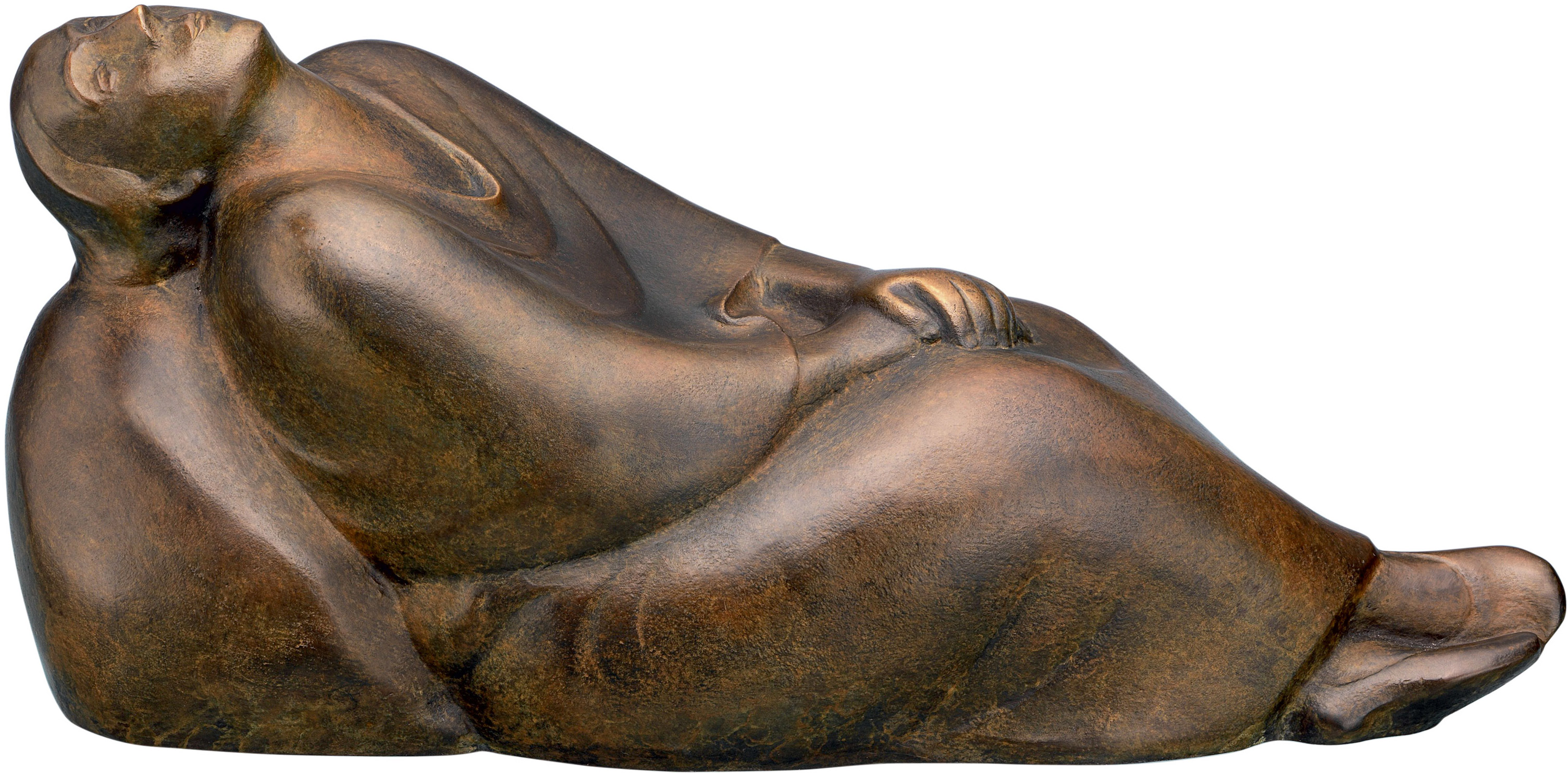 Ernst Barlach: Holzskulptur 'Träumendes Weib' (1912), Reduktion in Bronze