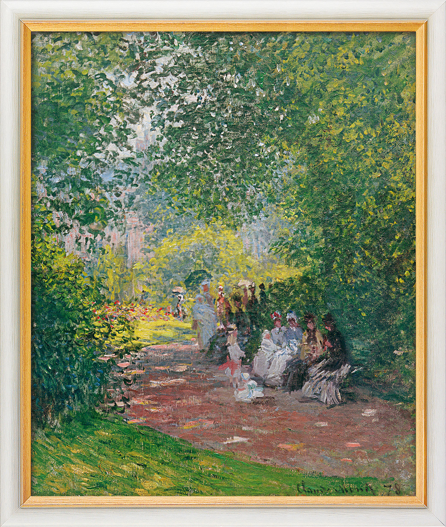 Claude Monet: Bild 'Im Park Monceau' (1878), gerahmt