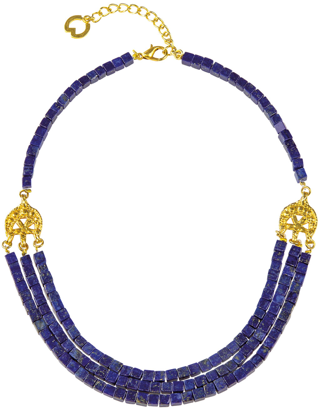 Petra Waszak: Collier mit Lapislazuli-Quadern, Schmuck