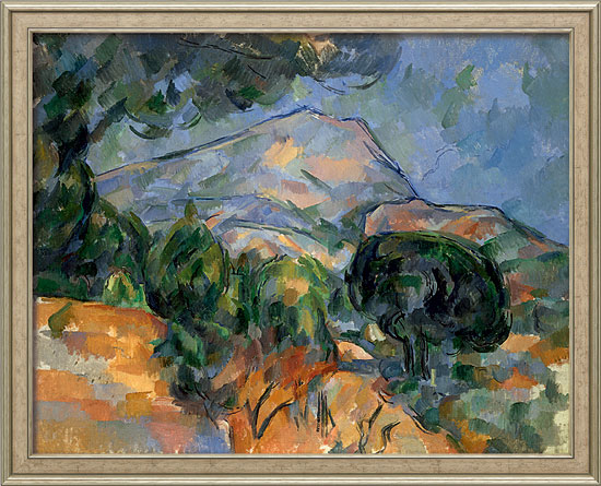 Paul Cézanne: Bild 'La Montagne Sainte-Victoire' (um 1894), gerahmt