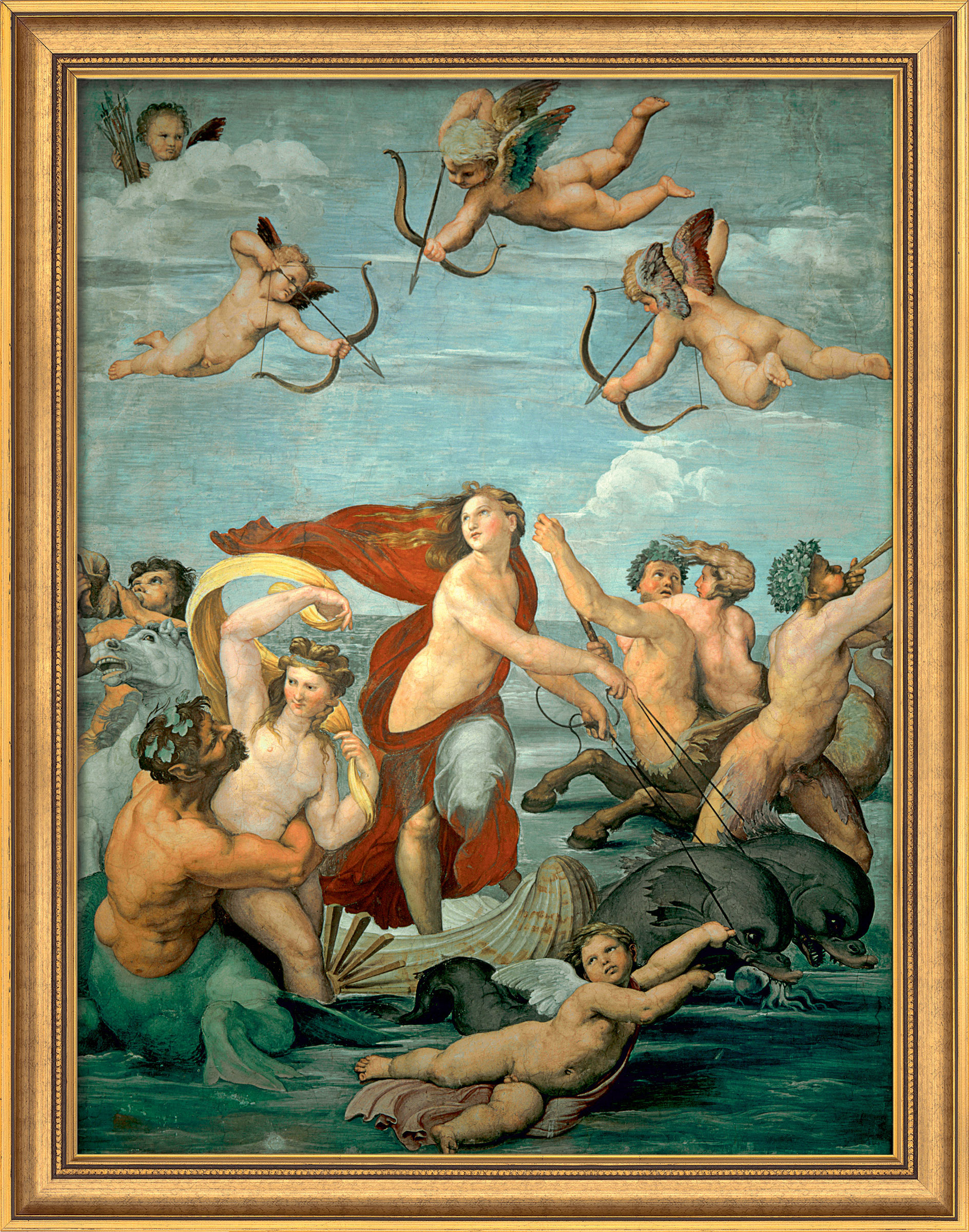 Raffaelo Santi: Bild 'Triumph der Galatea' (1512/13), gerahmt