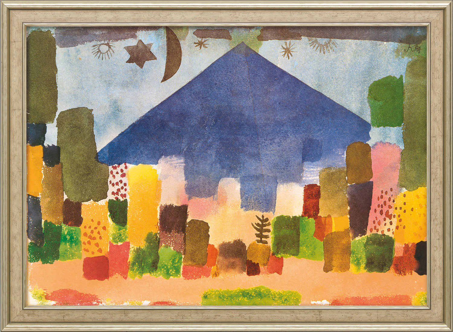 Paul Klee: Bild 'Der Niesen - Ägyptische Nacht' (1915), gerahmt