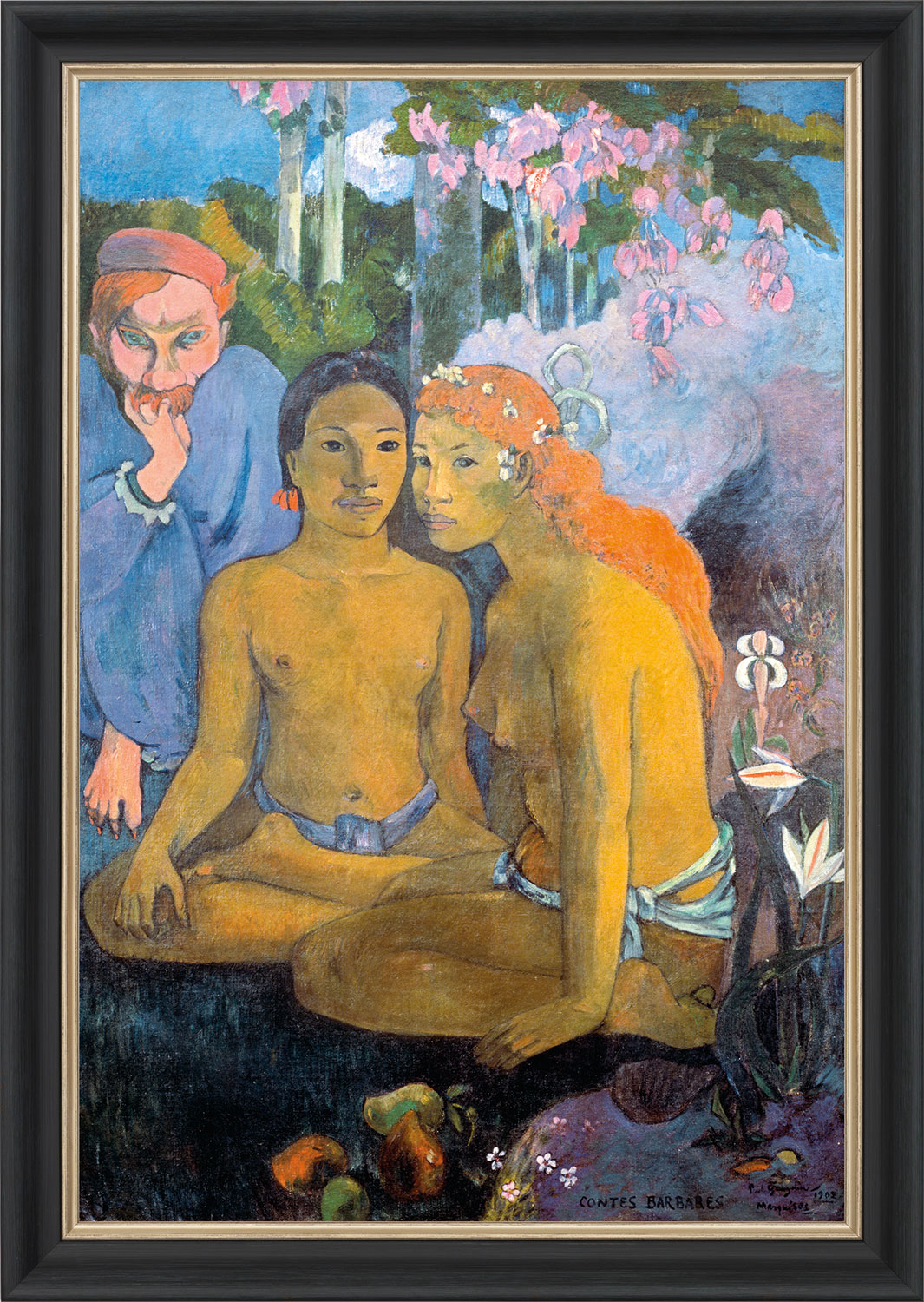 Paul Gauguin: Bild 'Contes Barbares - Barbarische Erzählung' (1902), gerahmt