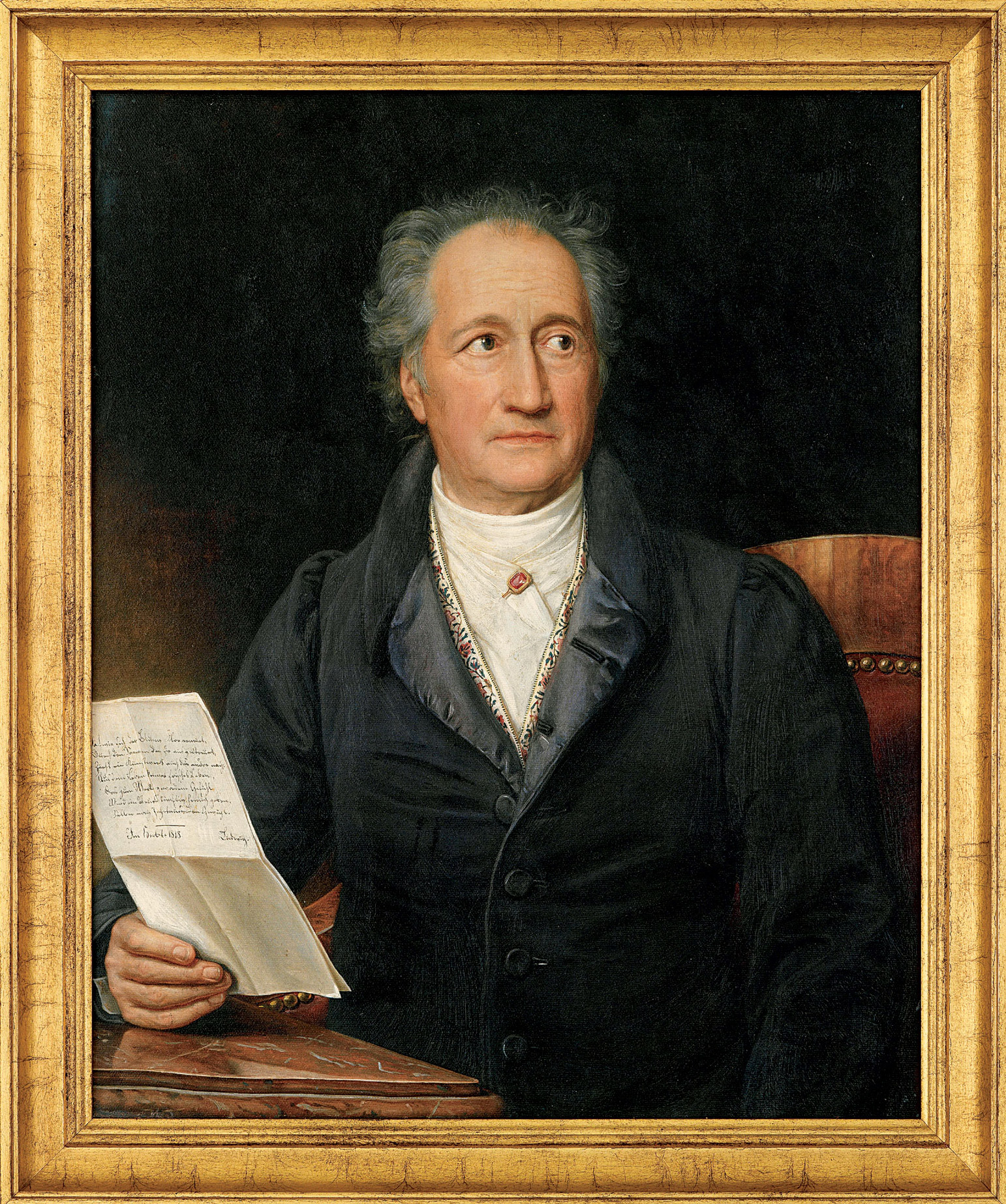Joseph Karl Stieler: Bild 'Goethe' (1828), gerahmt