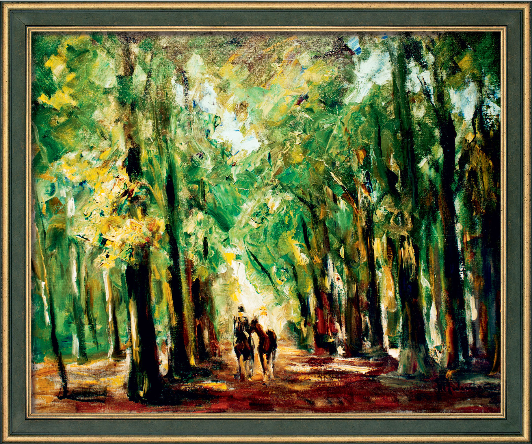 Max Liebermann: Bild 'Reiter im Tiergarten' (1920), gerahmt