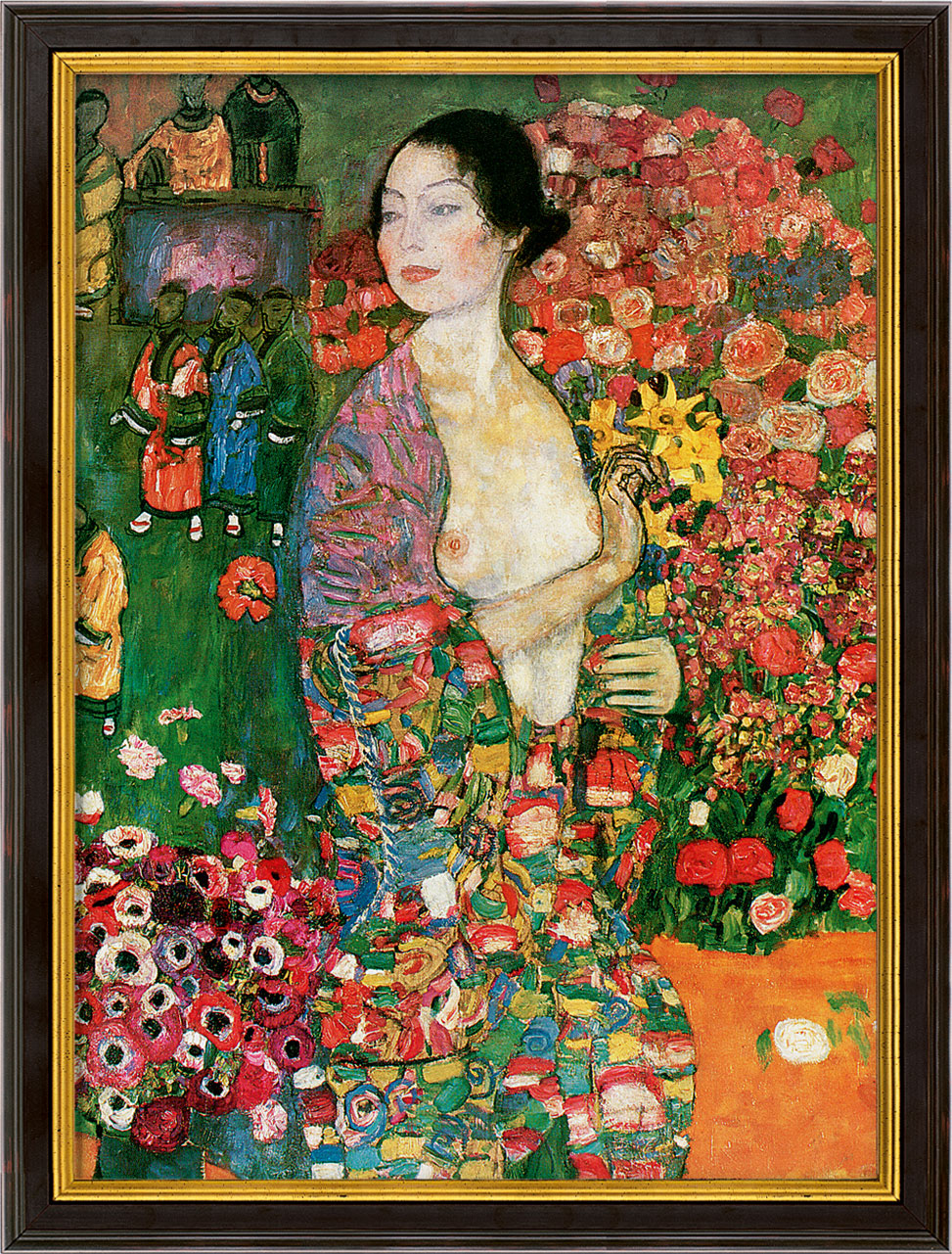 Gustav Klimt: Bild 'Die Tänzerin' (1916-18), gerahmt