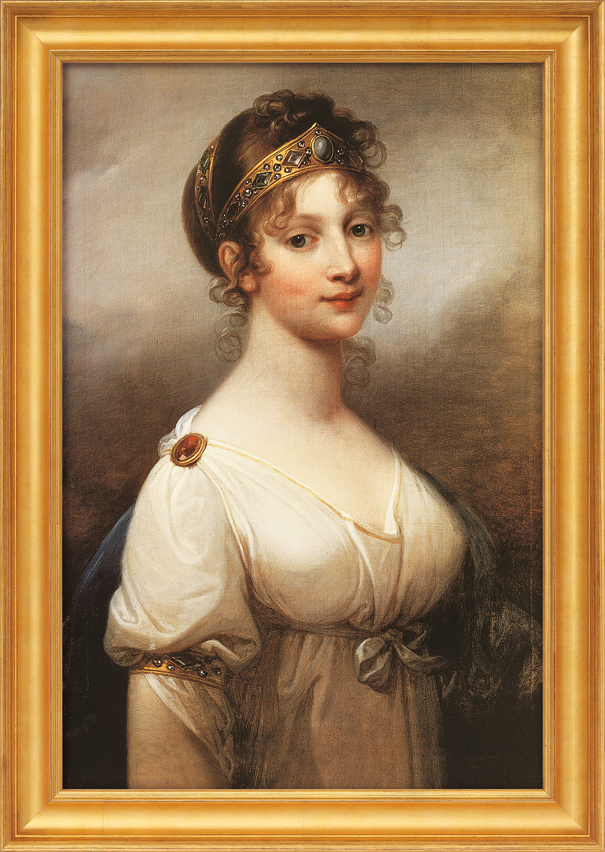 Joseph Grassi: Bild 'Luise, Königin von Preußen' (1802), gerahmt