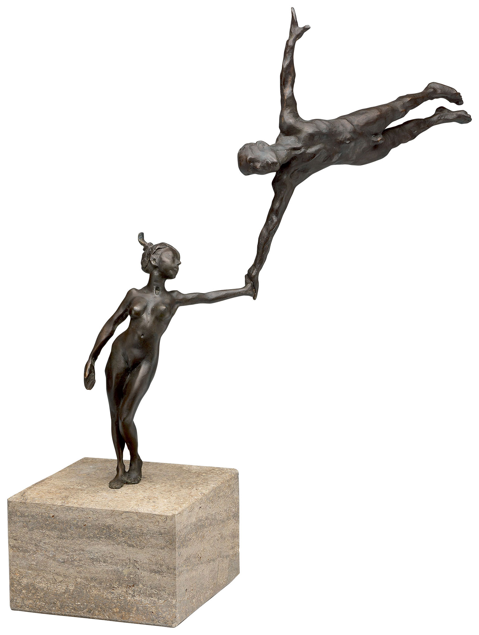 Antonio de Andrés-Gayón: Skulptur 'Vertrauen - Kunststück Partnerschaft', Bronze
