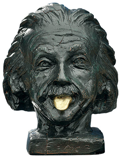 J. Nemecek: 'Einstein-Kopf mit goldener Zunge'
