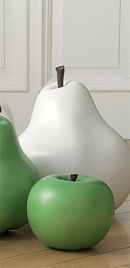 Keramikobjekt 'Apfel grün' (Mittelgroße Version - o. Abbildung), Skulptur