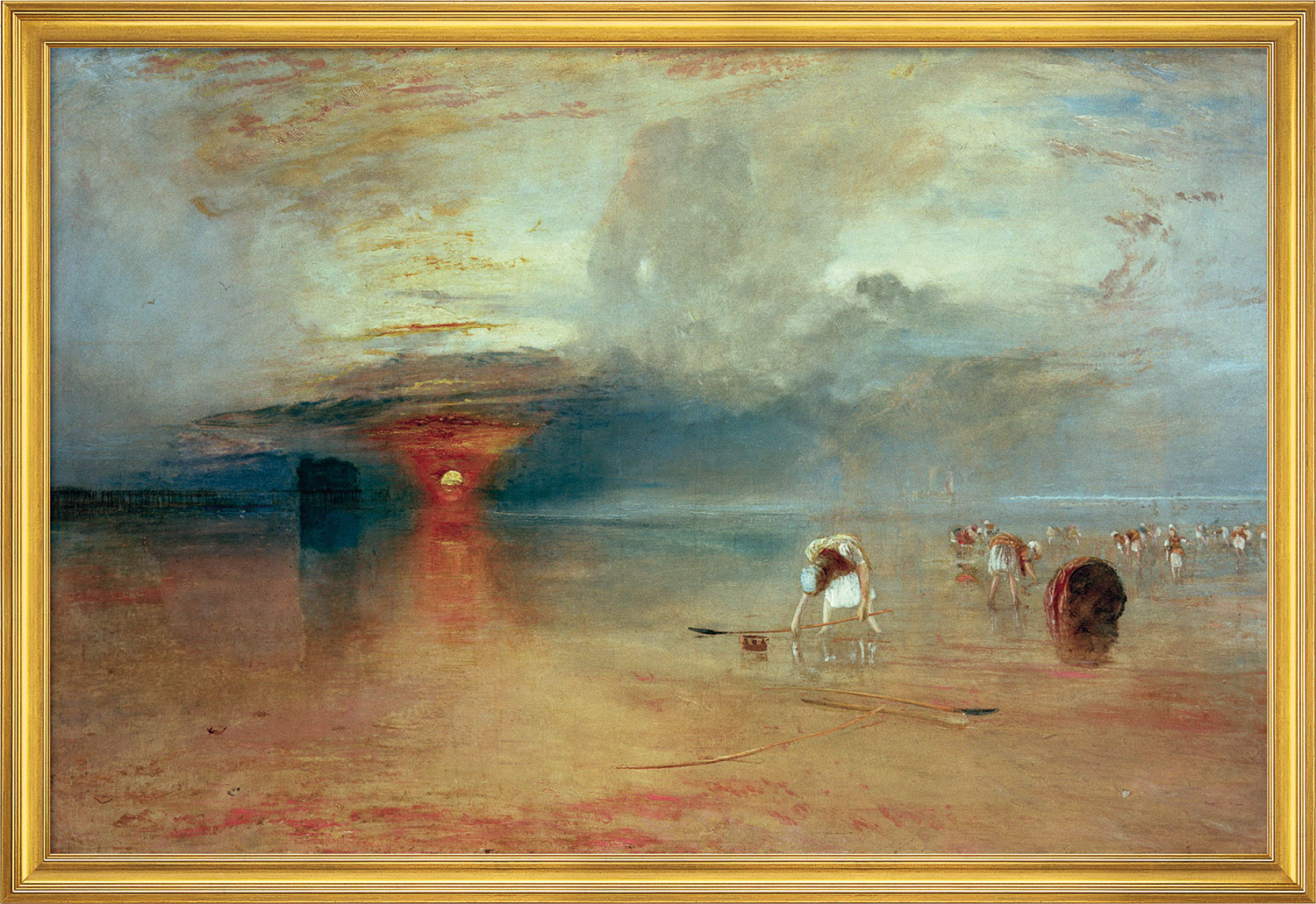 William Turner: Bild 'Strand von Calais' (1830), gerahmt