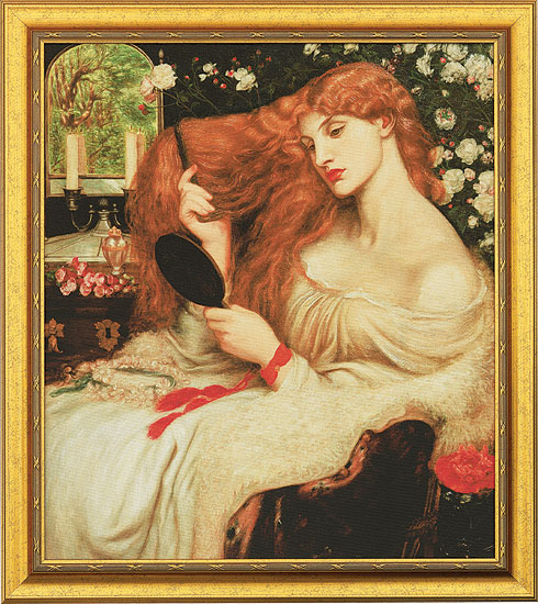 Dante Gabriel Rossetti: Bild 'Lady Lilith' (1864-66), gerahmt