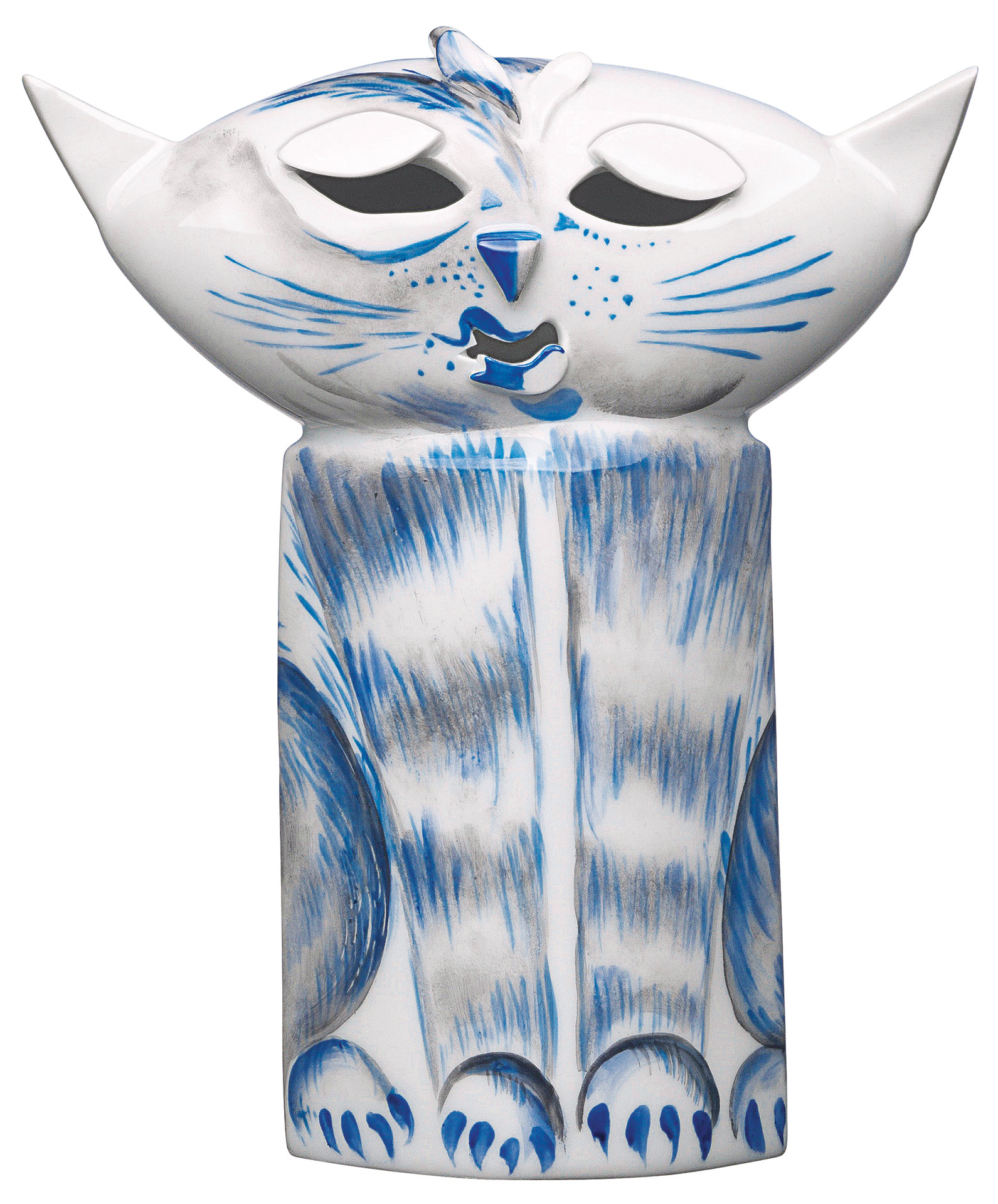 Peter Strang: Skulptur 'Katze', Porzellan