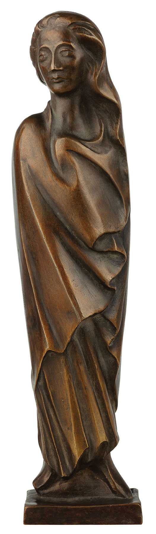 Ernst Barlach: Skulptur 'Frau im Wind' (1931), Reduktion in Bronze