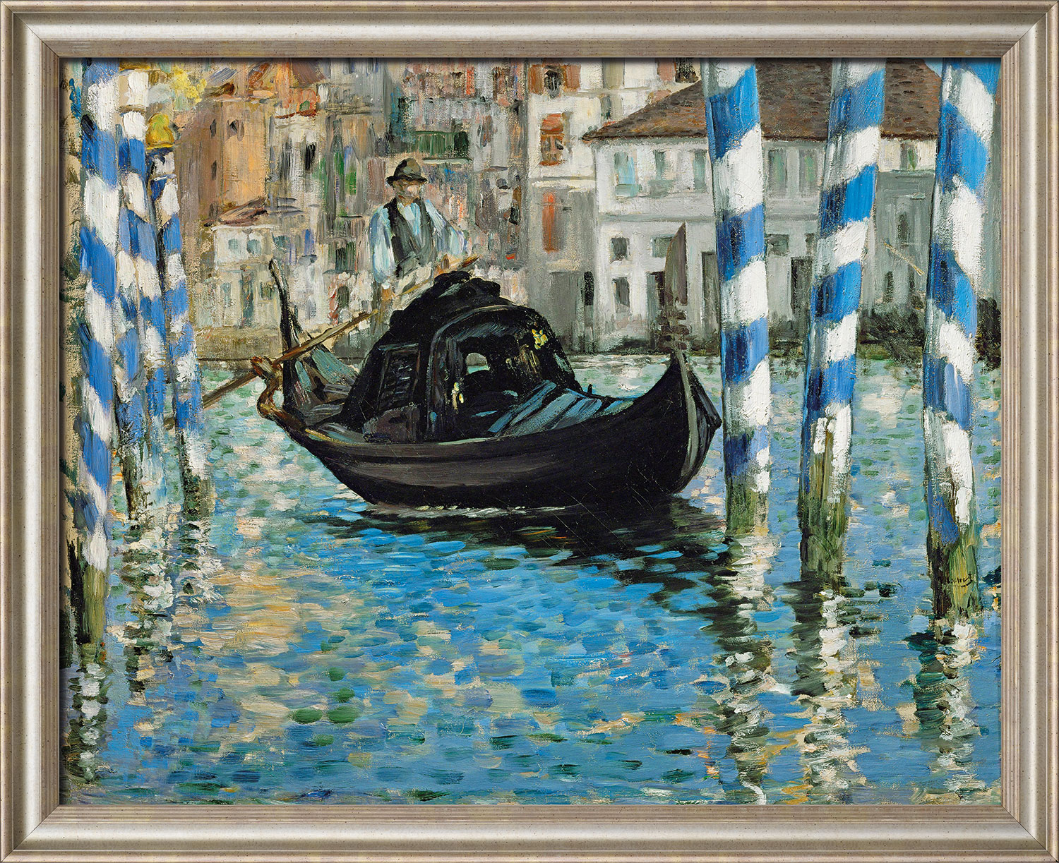 Edouard Manet: Bild 'Canal Grande in Venedig' (1874), gerahmt