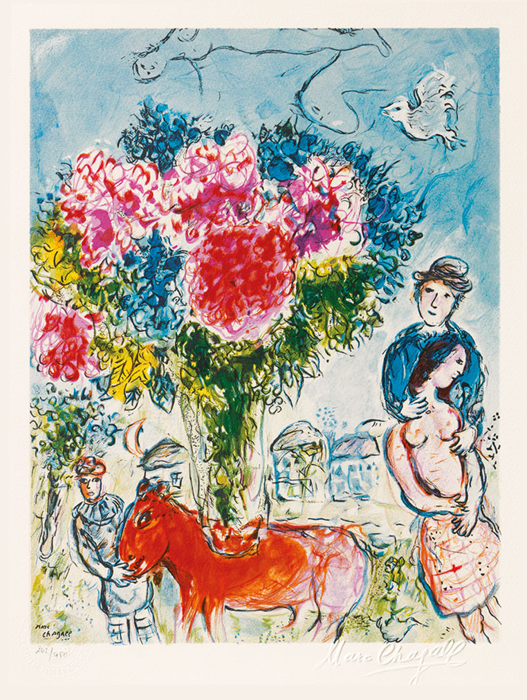 Marc Chagall: Bild 'Personnages fantastiques' (1974), ungerahmt