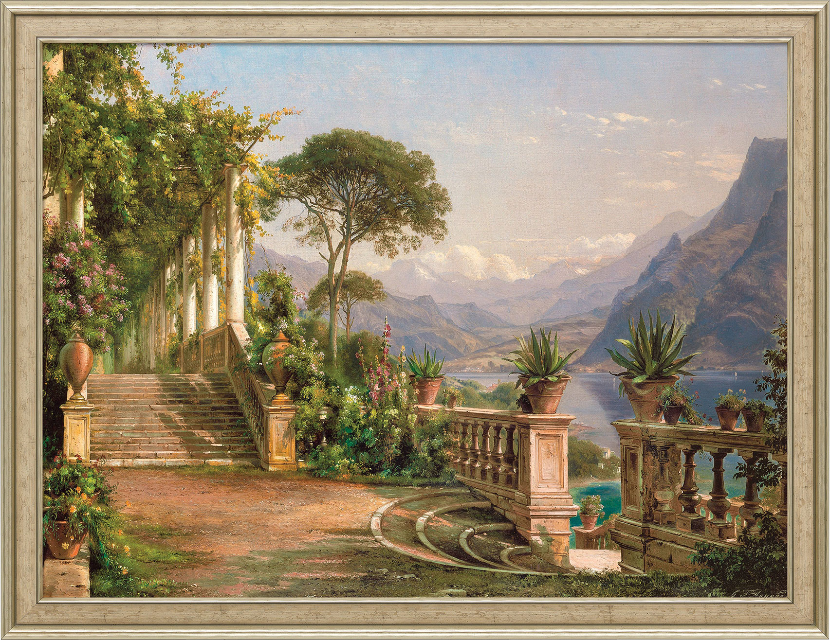 Carl Frederic Aagaard: Bild 'Lodge on Lake Como', gerahmt