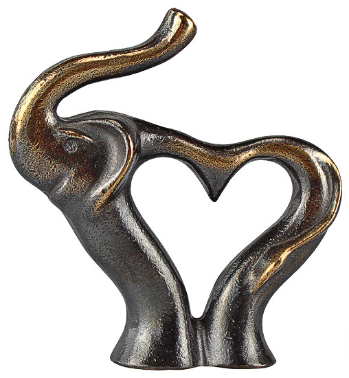 Bernardo Esposto: Skulptur 'Herziger Elefant', Bronze