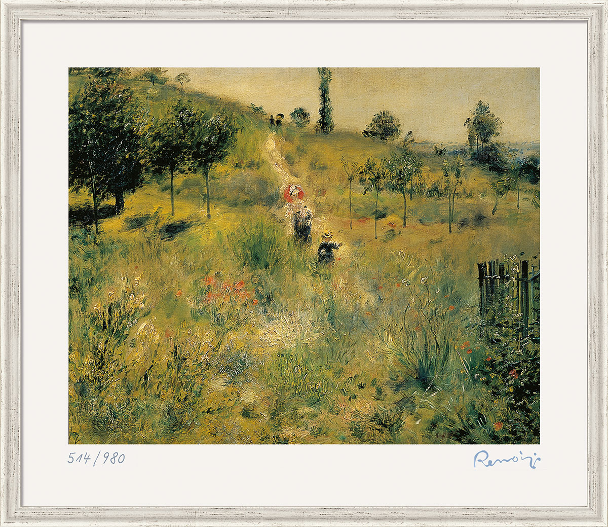 Auguste Renoir: Bild 'Weg durch die Wiesen' (1876/77), gerahmt