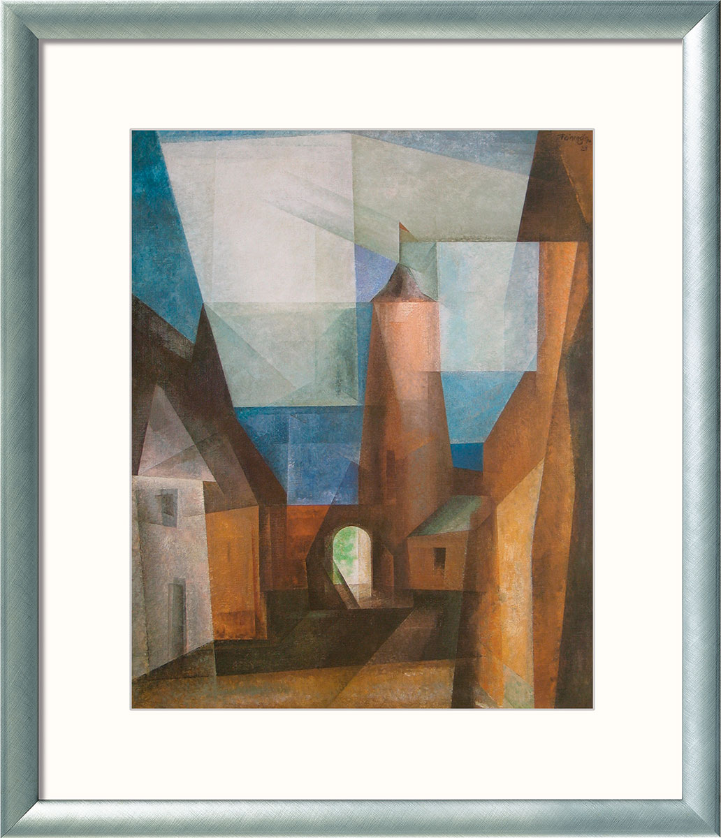 Lyonel Feininger: Bild 'Der Grützturm in Treptow an der Rega' (1928), gerahmt