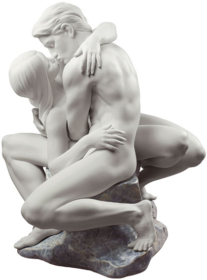 Lladró: Porzellanskulptur 'Leidenschaftlicher Kuss'