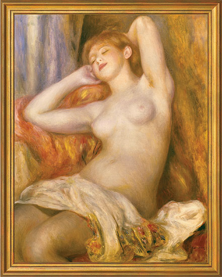 Auguste Renoir: Bild 'Das schlafende Mädchen' (1897), gerahmt