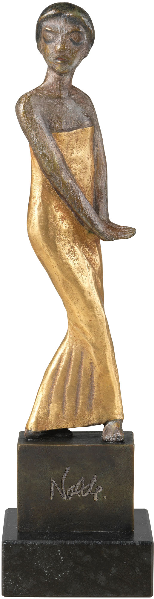 Emil Nolde: Skulptur 'Java-Tänzerin' (1913/14), Bronze teilvergoldet