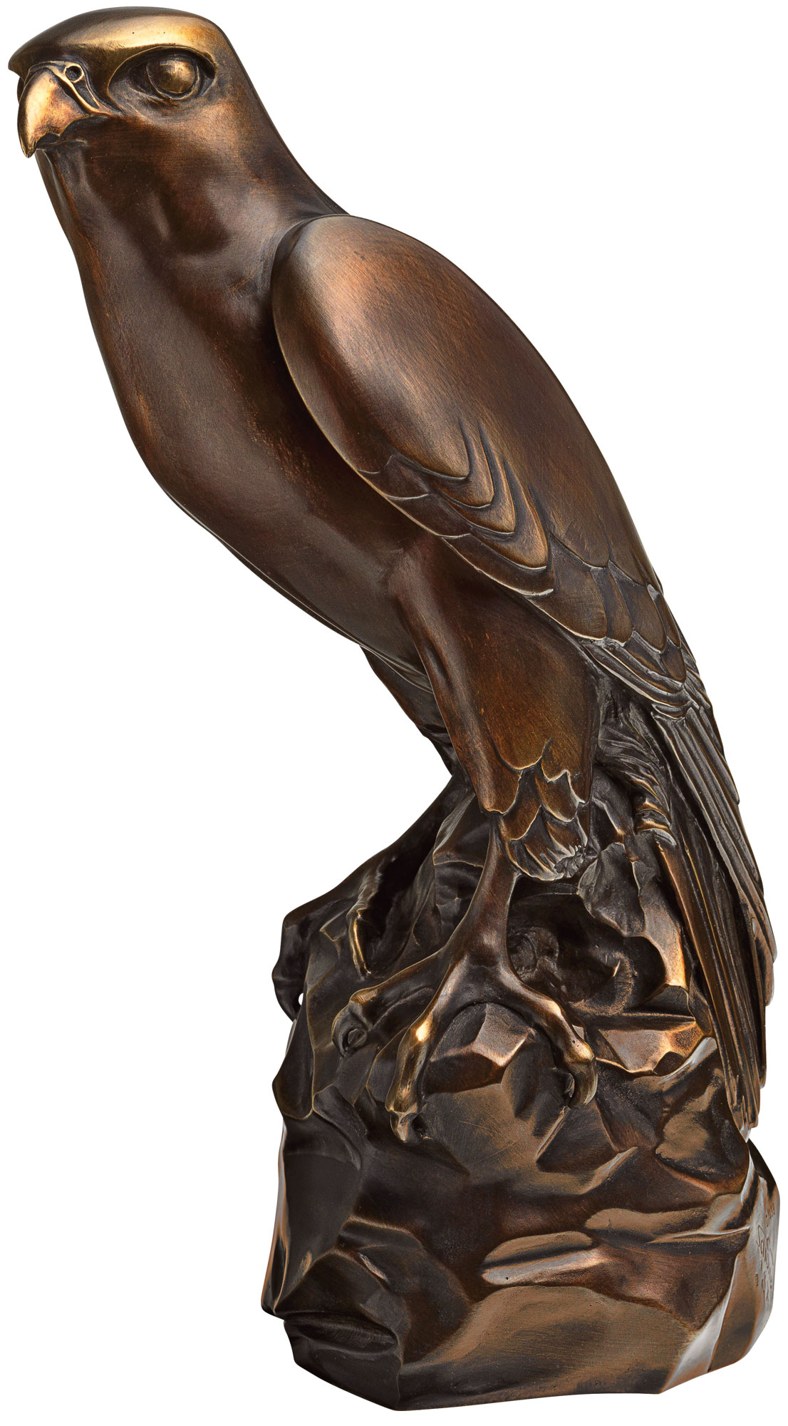 Thomas Schöne: Skulptur 'Falke', Version in Bronze