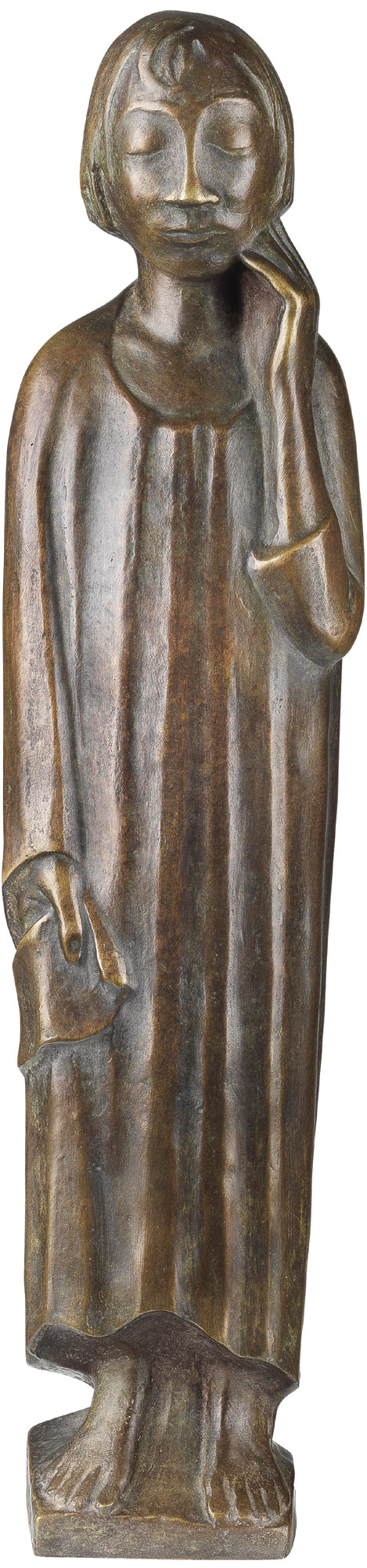 Ernst Barlach: Skulptur 'Der Sinnende II' (1934), Reduktion in Bronze