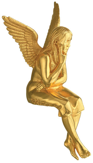 Ottmar Hörl: Skulptur 'Schutzengel', Version vergoldet (ohne Sockel)