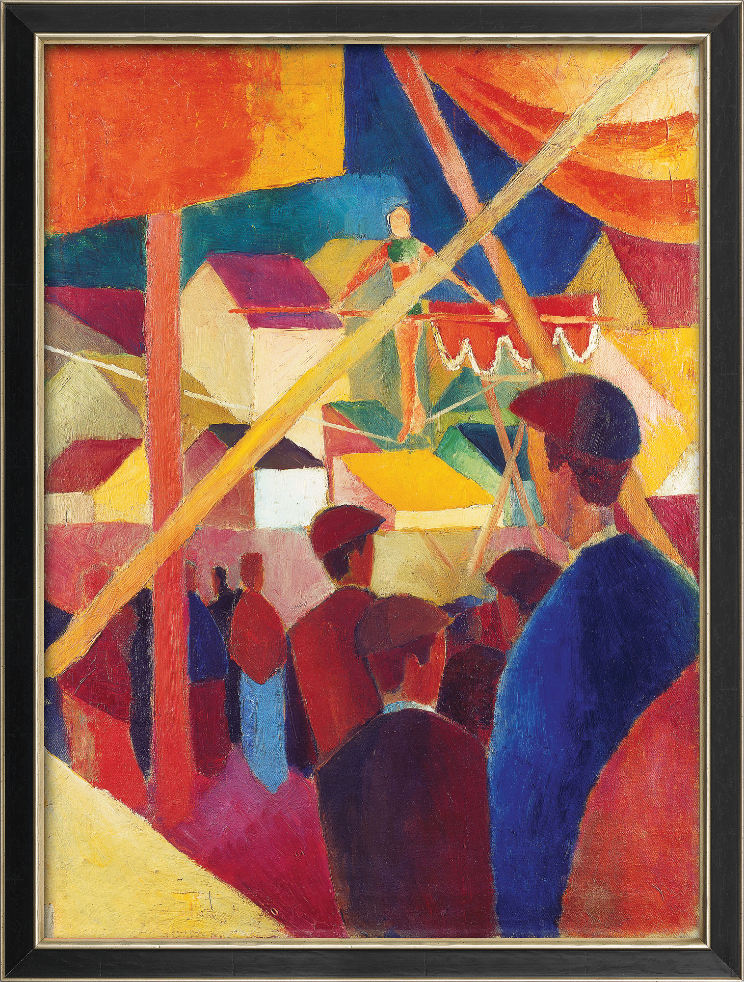 August Macke: Bild 'Seiltänzer' (1914), gerahmt