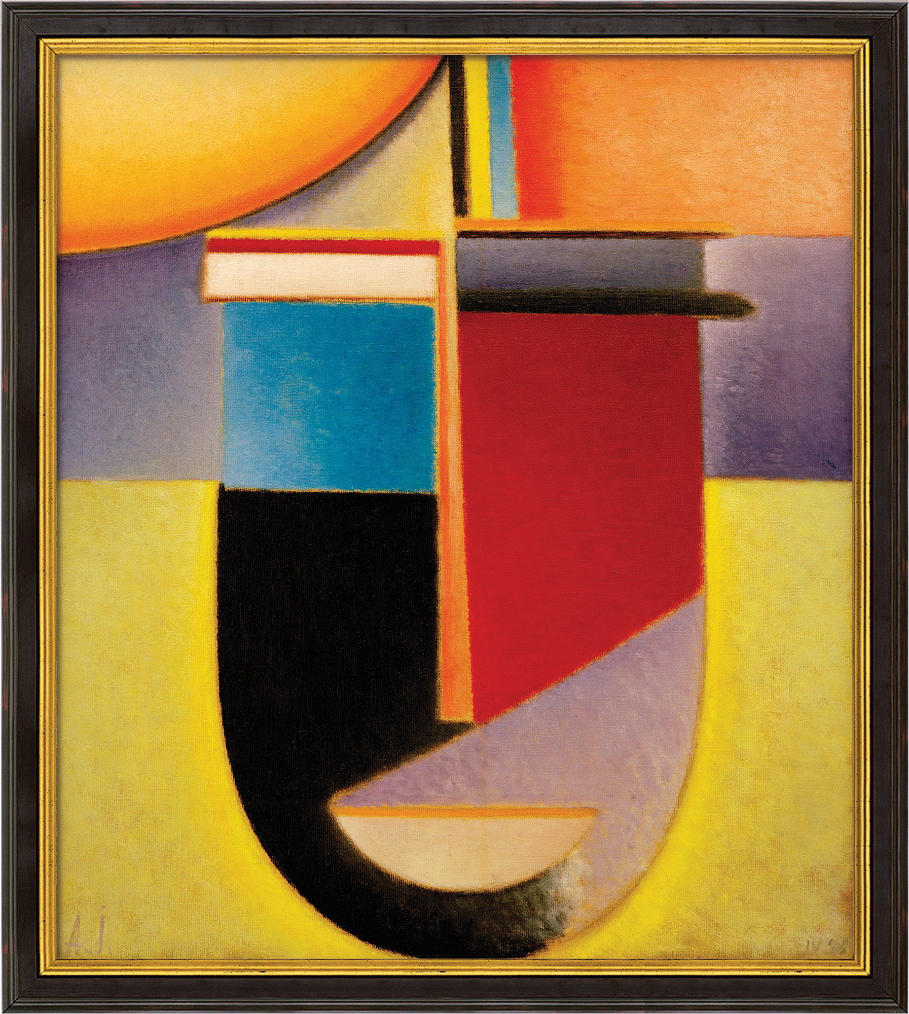 Alexej von Jawlensky: Bild 'Abstrakter Kopf Sonne-Farbe-Leben' (1926), gerahmt