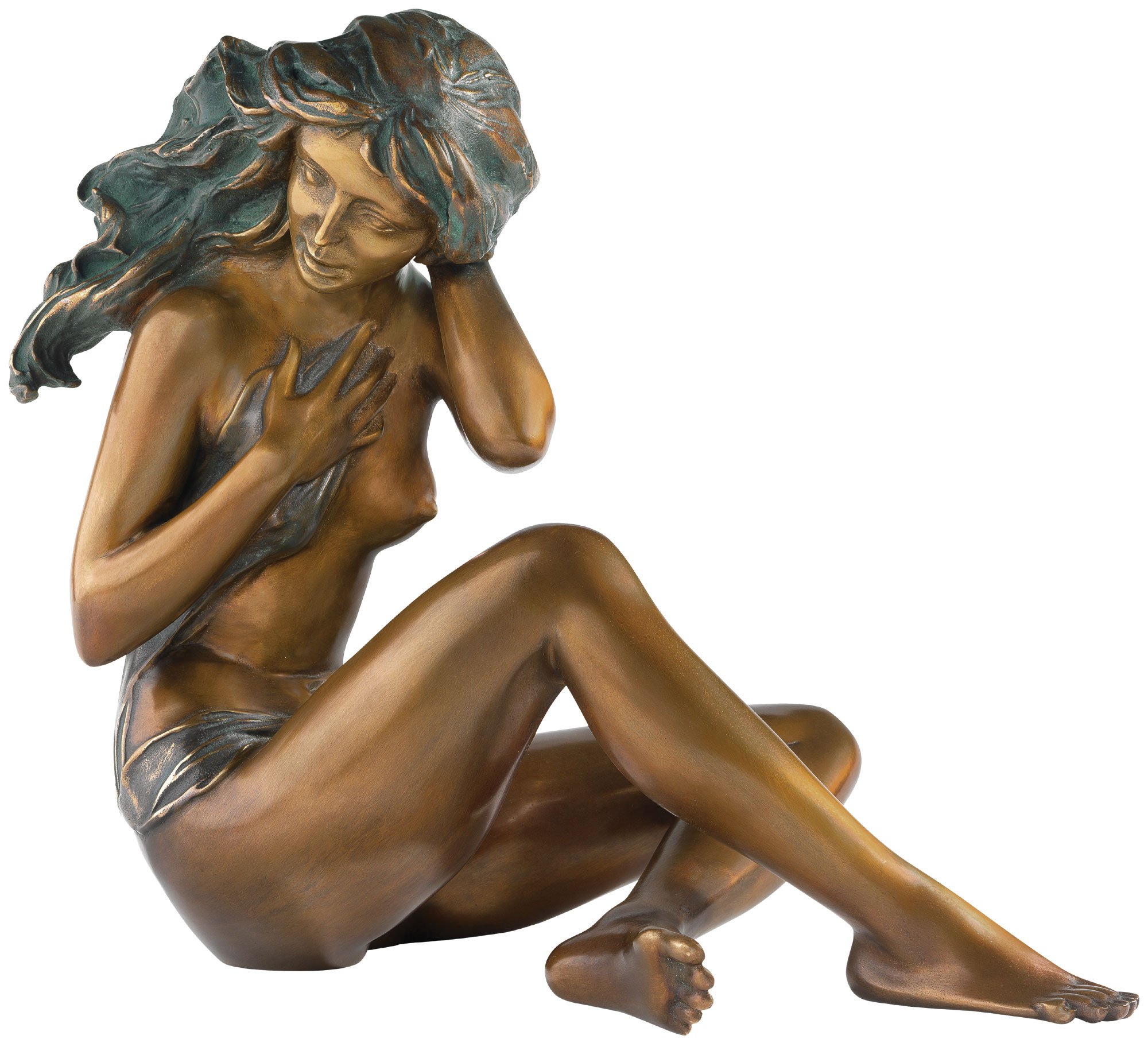 Erwin A. Schinzel: Skulptur 'In der Dämmerung', Bronze