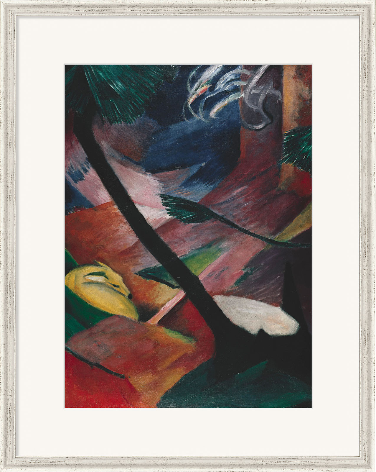 Franz Marc: Bild 'Reh im Walde II' (1912), gerahmt