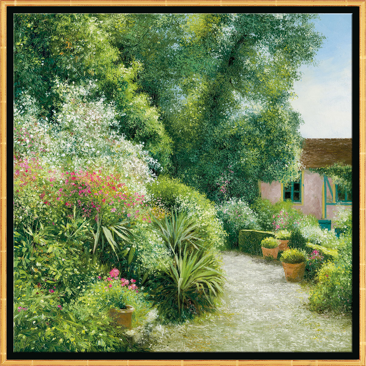 Jean-Claude Cubaynes: Bild 'Le Jardin Baudy à Giverny', gerahmt