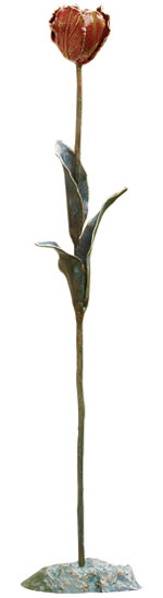 Gartenobjekt 'Große Tulpe', Bronze