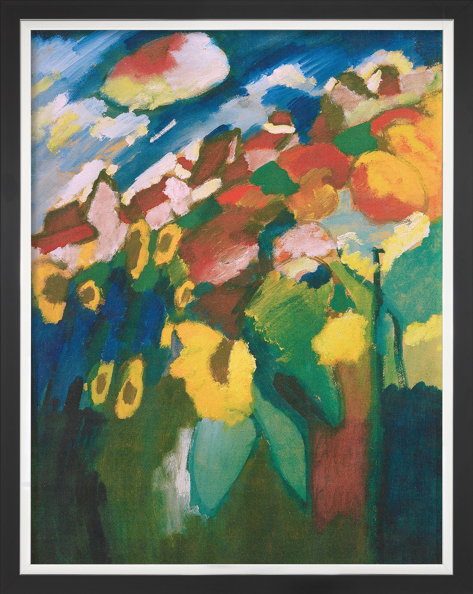 Wassily Kandinsky: Bild 'Murnau - Garten II' (1910), gerahmt