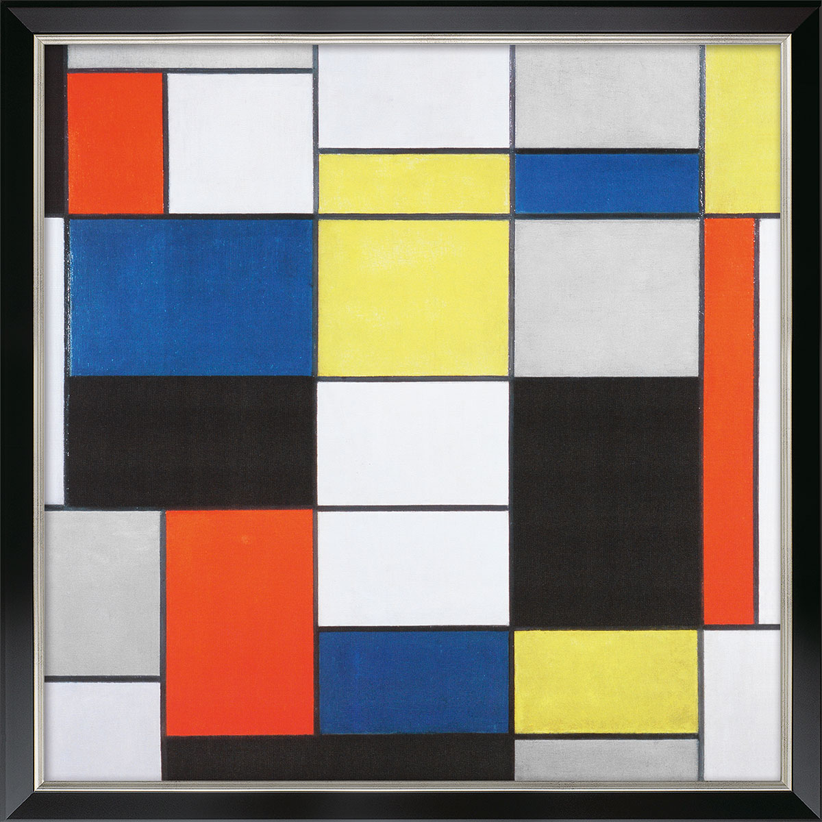 Piet Mondrian: Bild 'Composition A' (1920), gerahmt