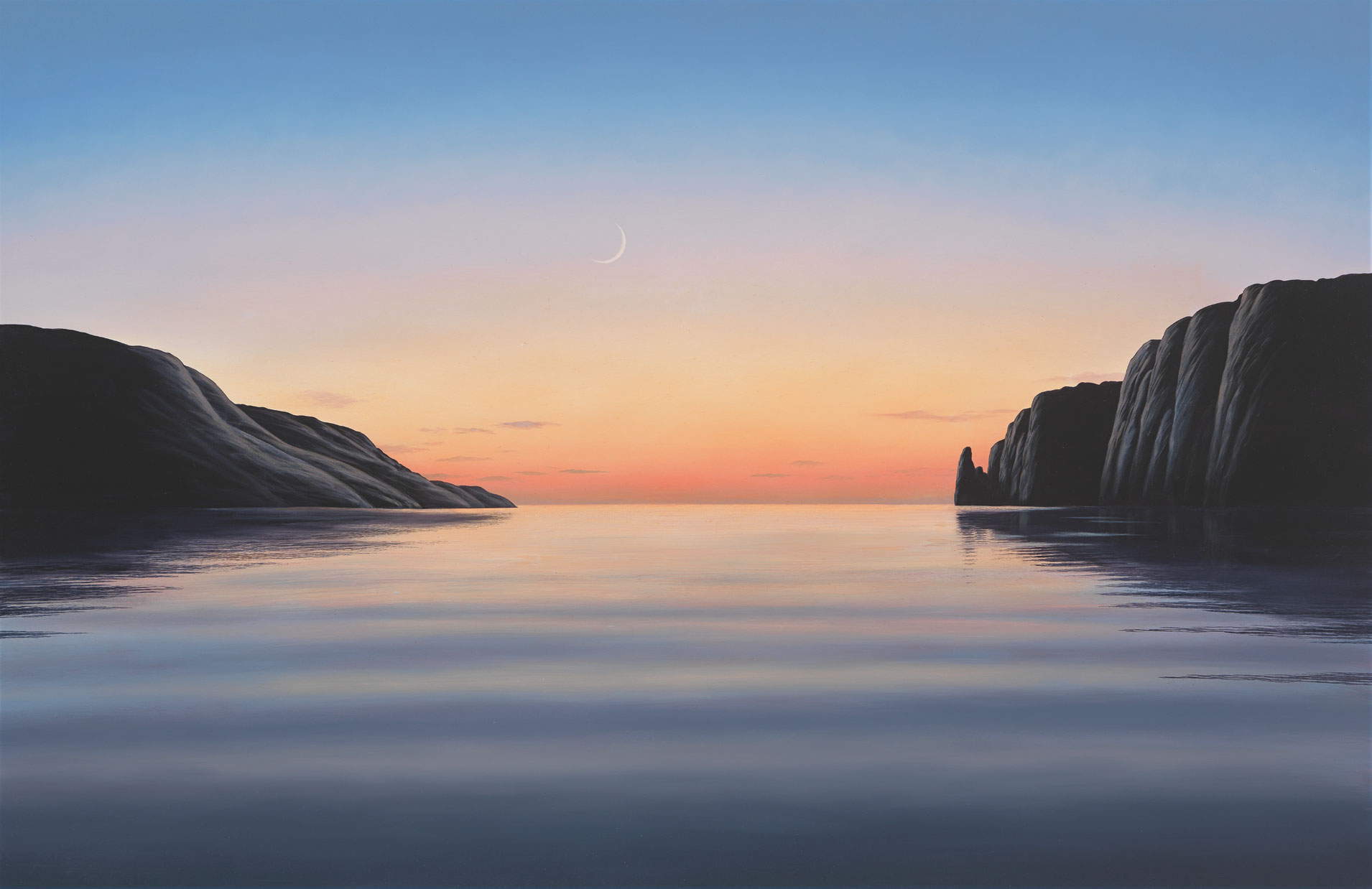 Michael Krähmer: Bild 'Abendliche Bucht IV', auf Keilrahmen