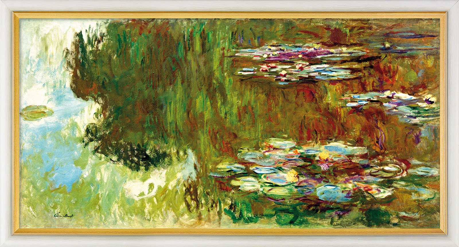 Claude Monet: Bild 'Le bassin aux nymphéas' (1917-1919), gerahmt