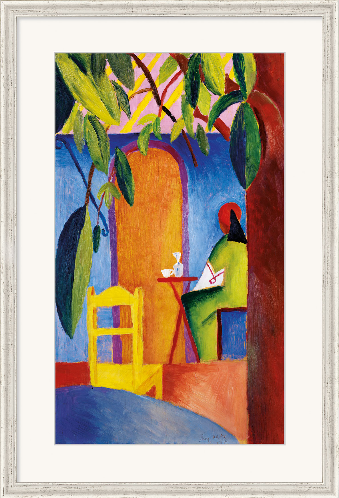 August Macke: Bild 'Türkisches Café II' (1914), gerahmt