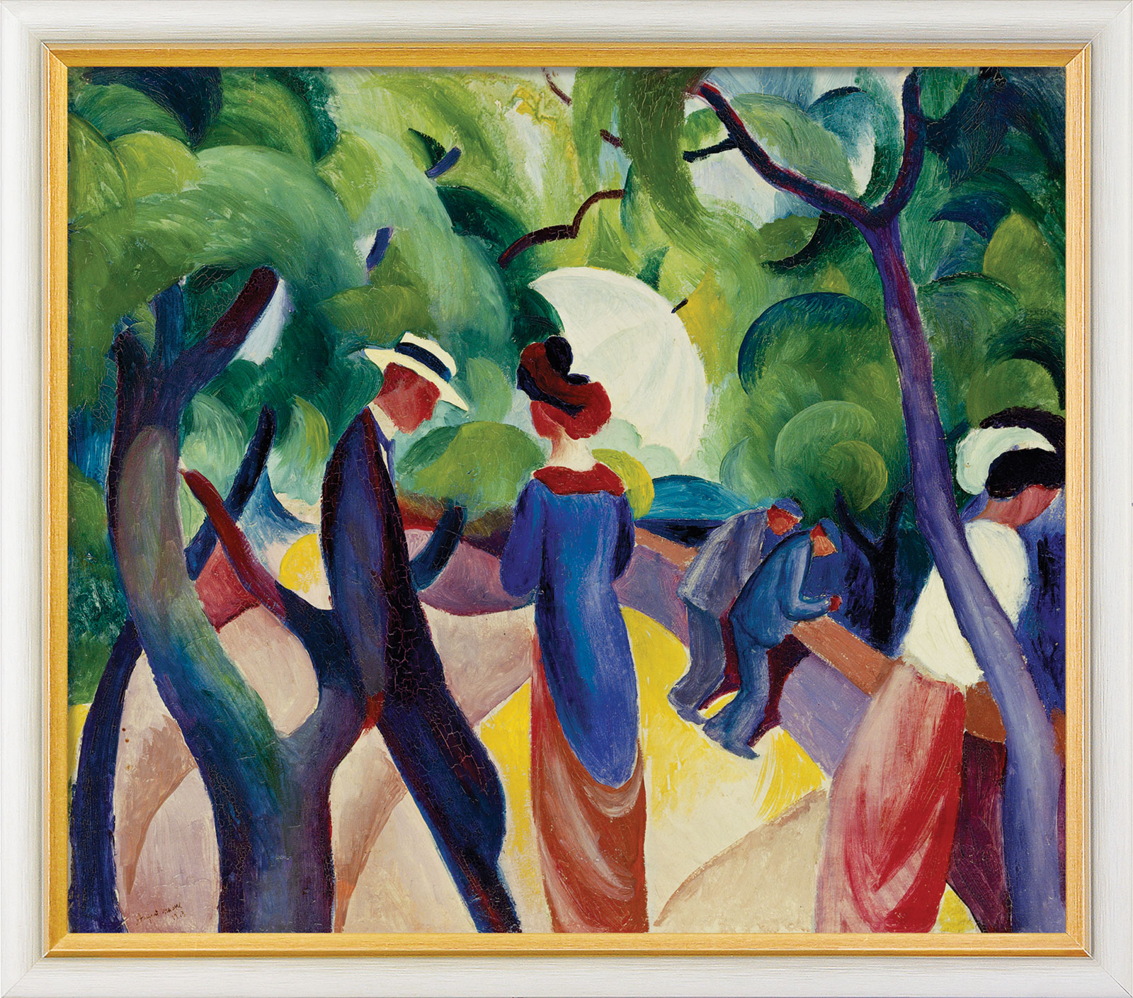 August Macke: Bild 'Promenade' (1913), gerahmt