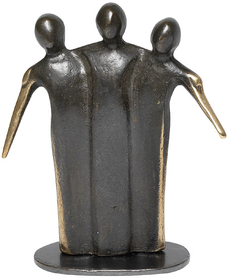 Kerstin Stark: Skulptur 'Zusammenhalt', Bronze