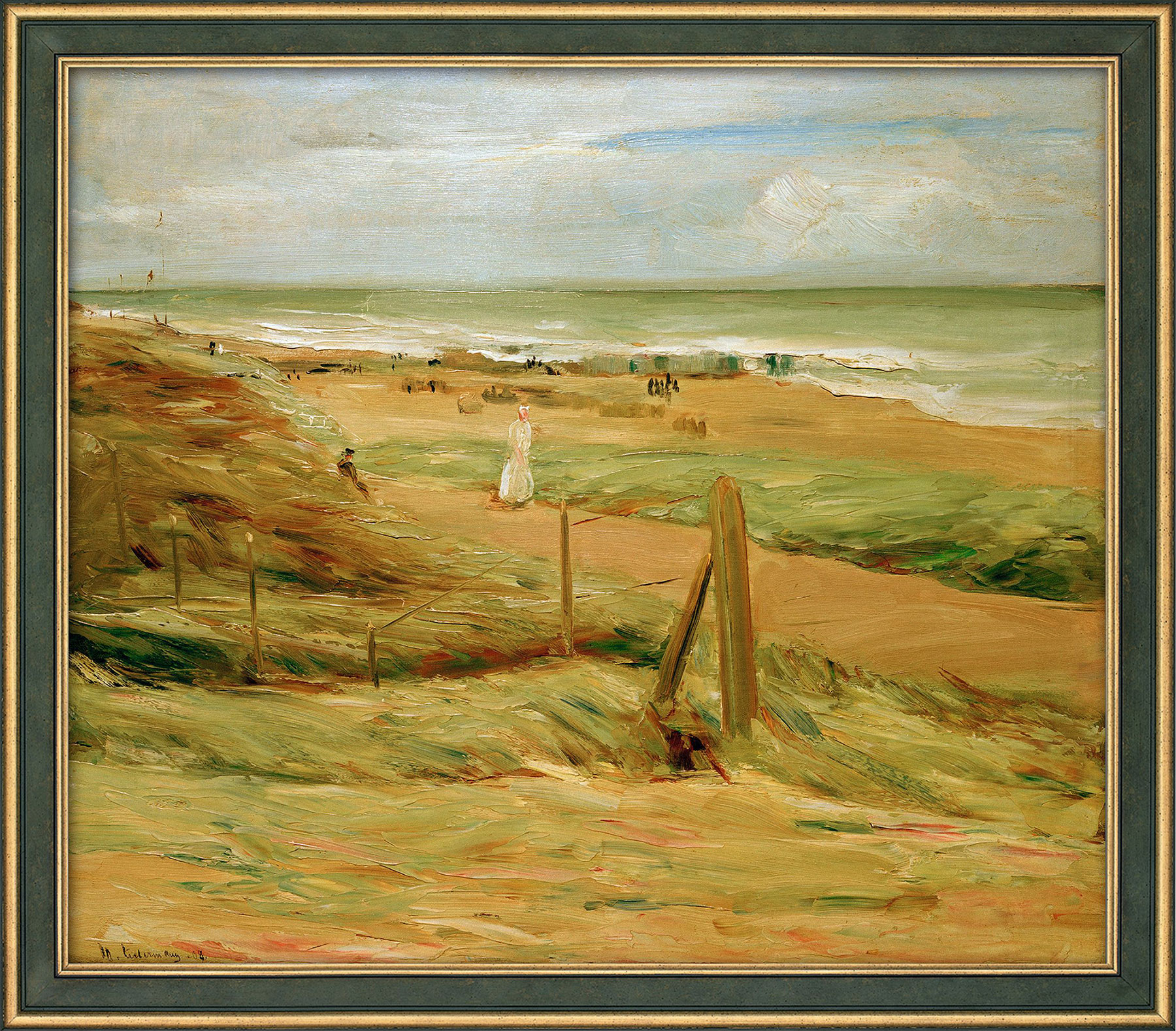 Max Liebermann: Bild 'Dünenpromenade' (1908), gerahmt
