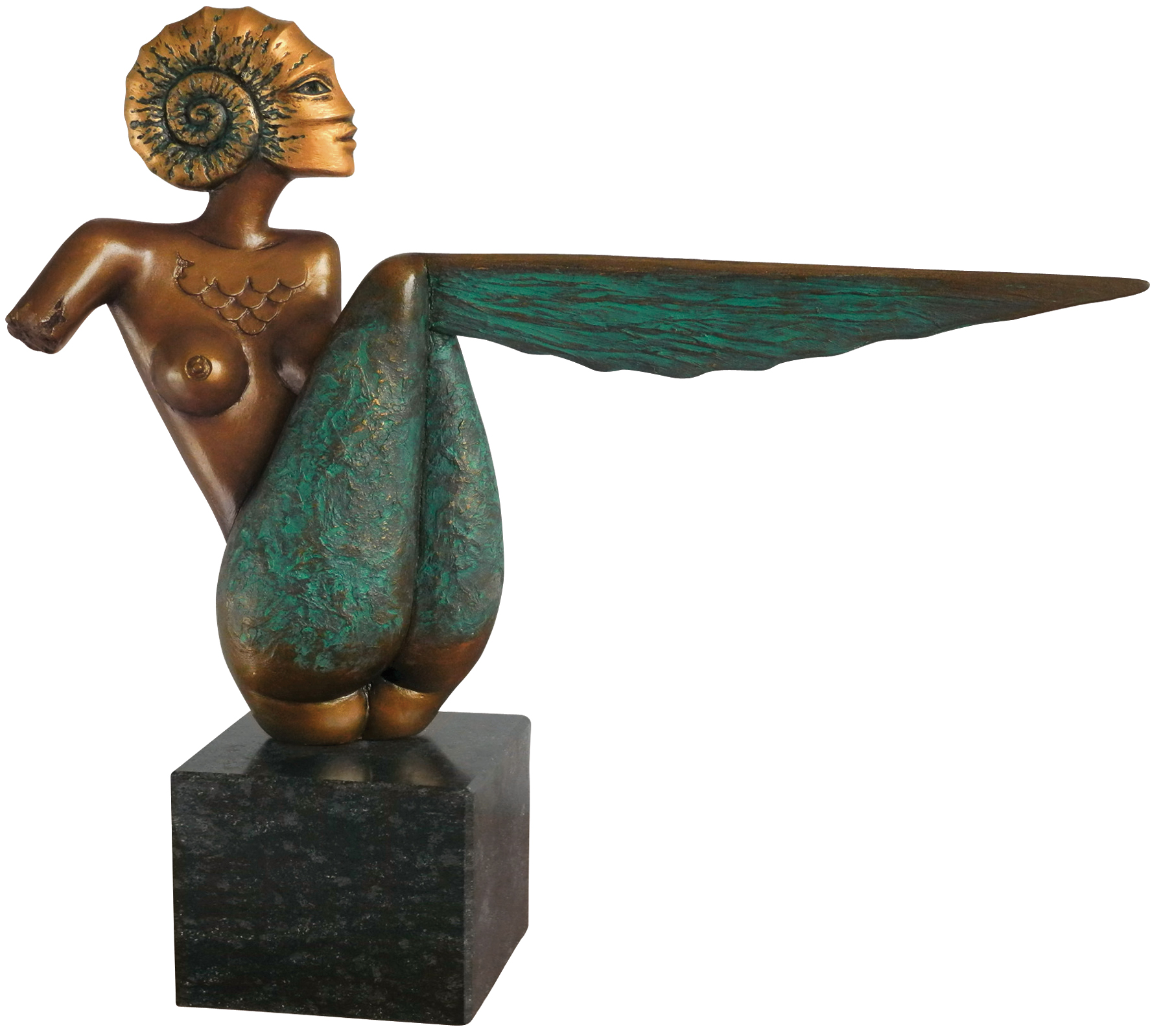 Michael Becker: Skulptur 'Goldammonite', Bronze