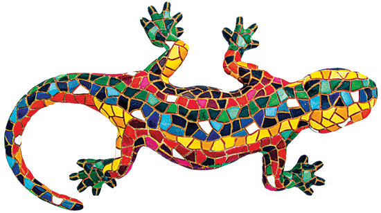 Mosaikfigur 'El Gecko'