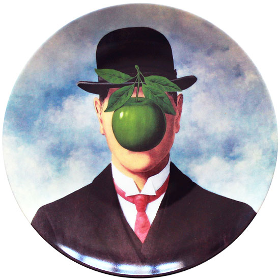 René Magritte: Porzellanteller 'La Grande Guerre'